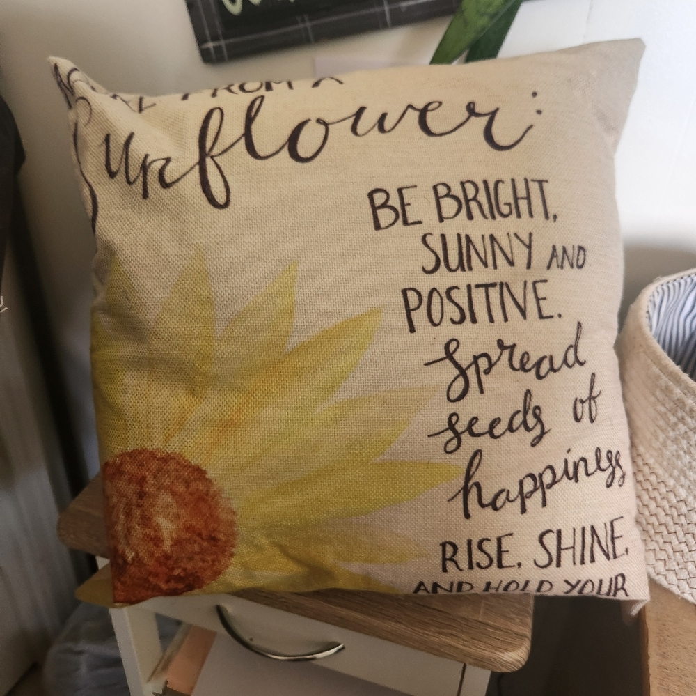 Sunflower pillow